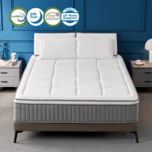 Twin Mattress, DIGLANT 12 Inch Gel Memory Foam Hybrid Mattress, Euro Top Pocket Spring Mattress in a Box, Balance Support & Motion Isolation, Medium Feel Mattress, CertiPUR-US Certified