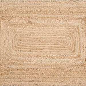 Natural Fiber Collection 2' x 3' Natural Handmade Farmhouse Premium Jute Accent Rug (0001)