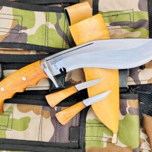 Authentic Kukri - 8" Iraqi Operation Issue Blade - Traditional Hand Forged Full Tang - EGKH Factory Outlet in Nepal - Ready to use Outdoor Knives - Balance water tempered - High Carbon Steel