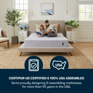 Serta - 11 inch Amazon Exclusive Cooling Gel Memory Foam Mattress, Twin Size, Firm, Supportive, CertiPur-US Certified, 100-Night Trial - Restored Rest