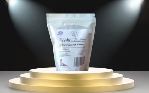 12 oz Pure U.S.A. Eggshell Powder for Dogs/Cats, Calcium Supplement with Membrane, Finely Ground Egg Shells