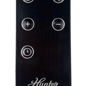 Hunter 750W Wall Mount Space Heater with Remote Control-12 Hour Timer, 1 Heat Setting, Black