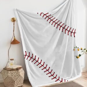 Baseball Blanket for Boys Girls, Super Soft Kids Baseball Gifts Blanket, Lightweight Cozy Flannel Baseball Throw Blankets for Birthday Christmas Thanksgiving Bed Couch Sofa 40in X 50in