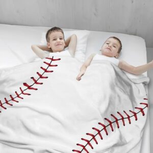 Baseball Blanket for Boys Girls, Super Soft Kids Baseball Gifts Blanket, Lightweight Cozy Flannel Baseball Throw Blankets for Birthday Christmas Thanksgiving Bed Couch Sofa 40in X 50in