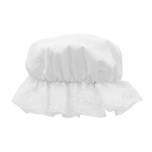 Nicky Bigs Novelties Adult White Mob Hat - Granny Bonnet Mop Hats - Colonial Pilgrim Pioneer Cap - Halloween Christmas Costume Accessory, One Size