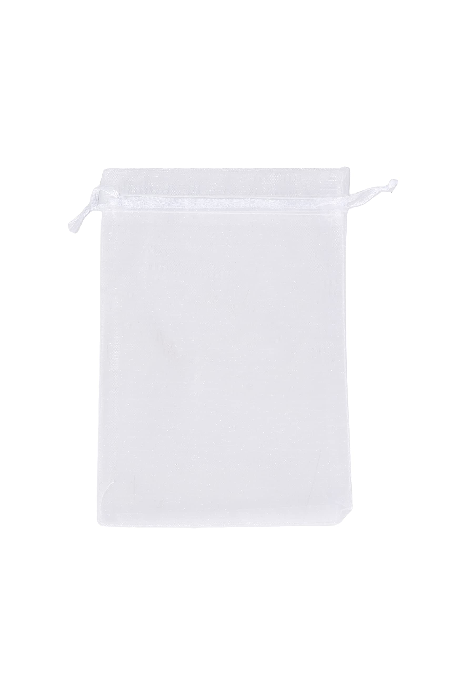 100 Pieces of 8X12Inches White Large Sheer Organza Bags Party Gift Wedding with Drawstrings Sachet Festivals Makeup Bags