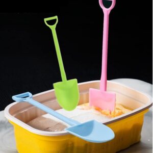 100 PCS Disposable Mini Shovel Shape Spoons, Colorful Plastic Ice Cream Shovel Spoon for Dessert Pudding Yogurt Sugar (4.8 Inch, 5 Color)