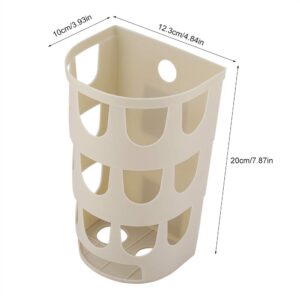 Kitchen Trash Can,Plastic Trash Can Wastebasket,Plastic Wall-Mounted Trash Bag Rubbish Bags Storage Box Kitchen Bedroom Bathroom Laundry Room Dorms(Khaki)