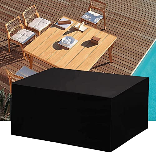 HUHJYUGE Durable Patio Furniture Cover Waterproof 144" L x 87" W x 47" H, Cover for Outdoor Furniture Table and Chairs Windproof Dust-Proof, Table and Chair Covers for Outdoor Furniture