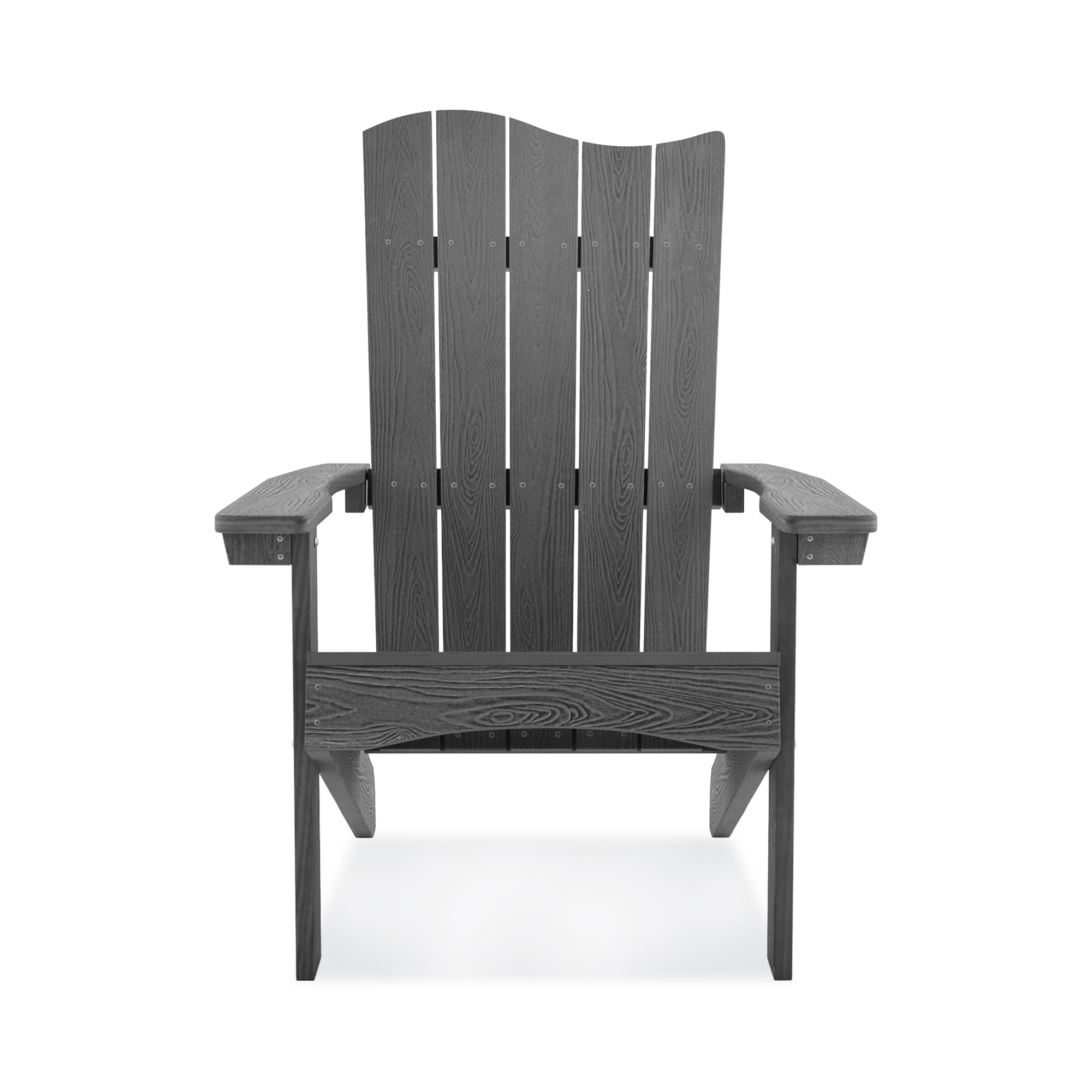 LUE BONA Wave Design Adirondack Chair Set of 2, Poly HDPS Adirondack Chairs, Modern Fire Pit Chairs Weather Resistant for Outdoor,Deck,Balcony,Garden, Backyard, Dark Brown