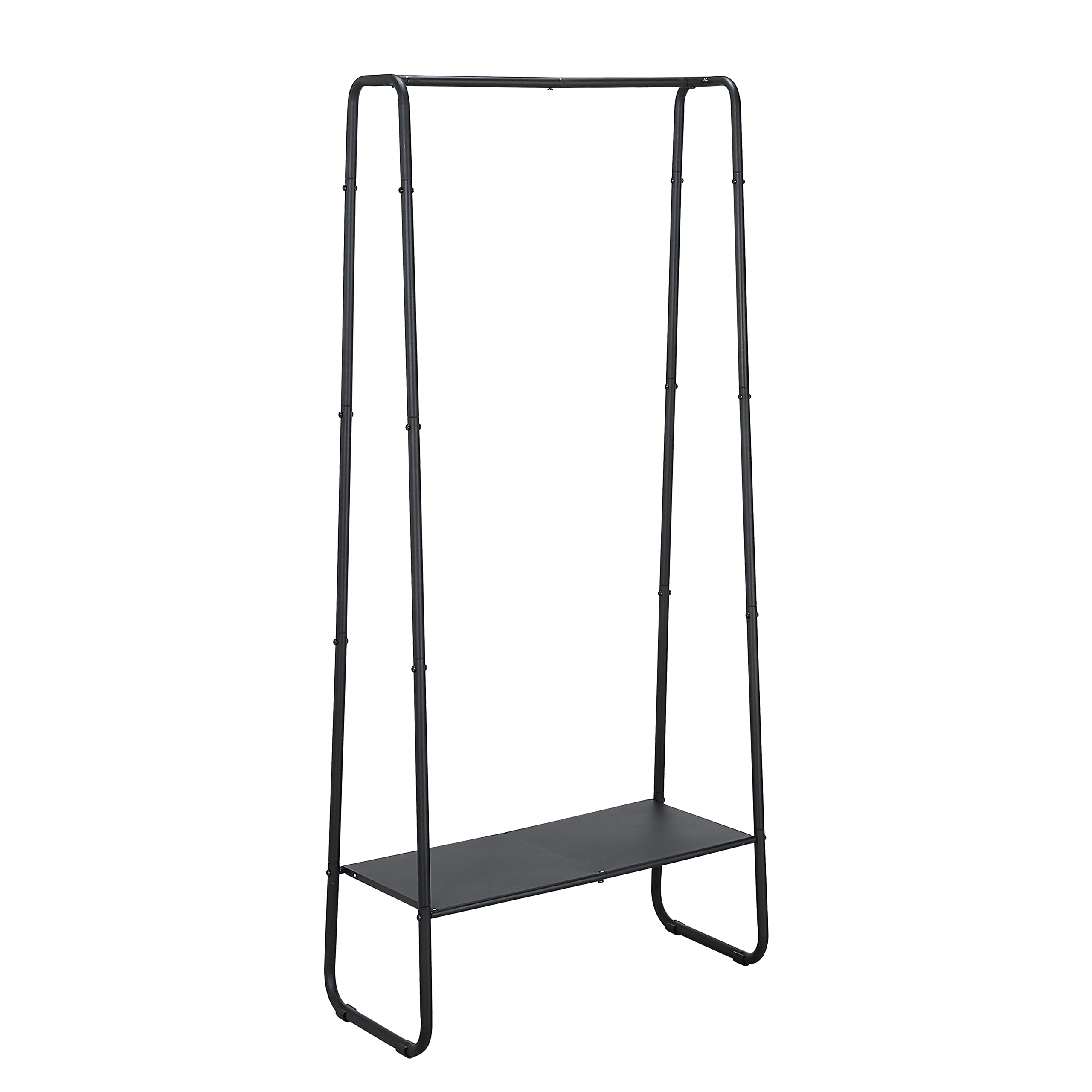 SunnyPoint Freestanding Clothes Garment Rack, Organizer Closet (BLK)