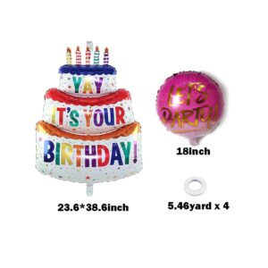 50 Pieces Happy Birthday Foil Balloons 18" Party Aluminum Foil Inflatable Balloon Round Helium Balloons for Birthday Parties Baby Shower Decorations Supplies