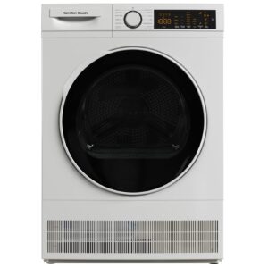 Hamilton Beach Fullsize 2.2 cu ft Front Load Washer and 4 cu ft Dryer Combo - 24” Wide - includes Stacking Kit and Drawer