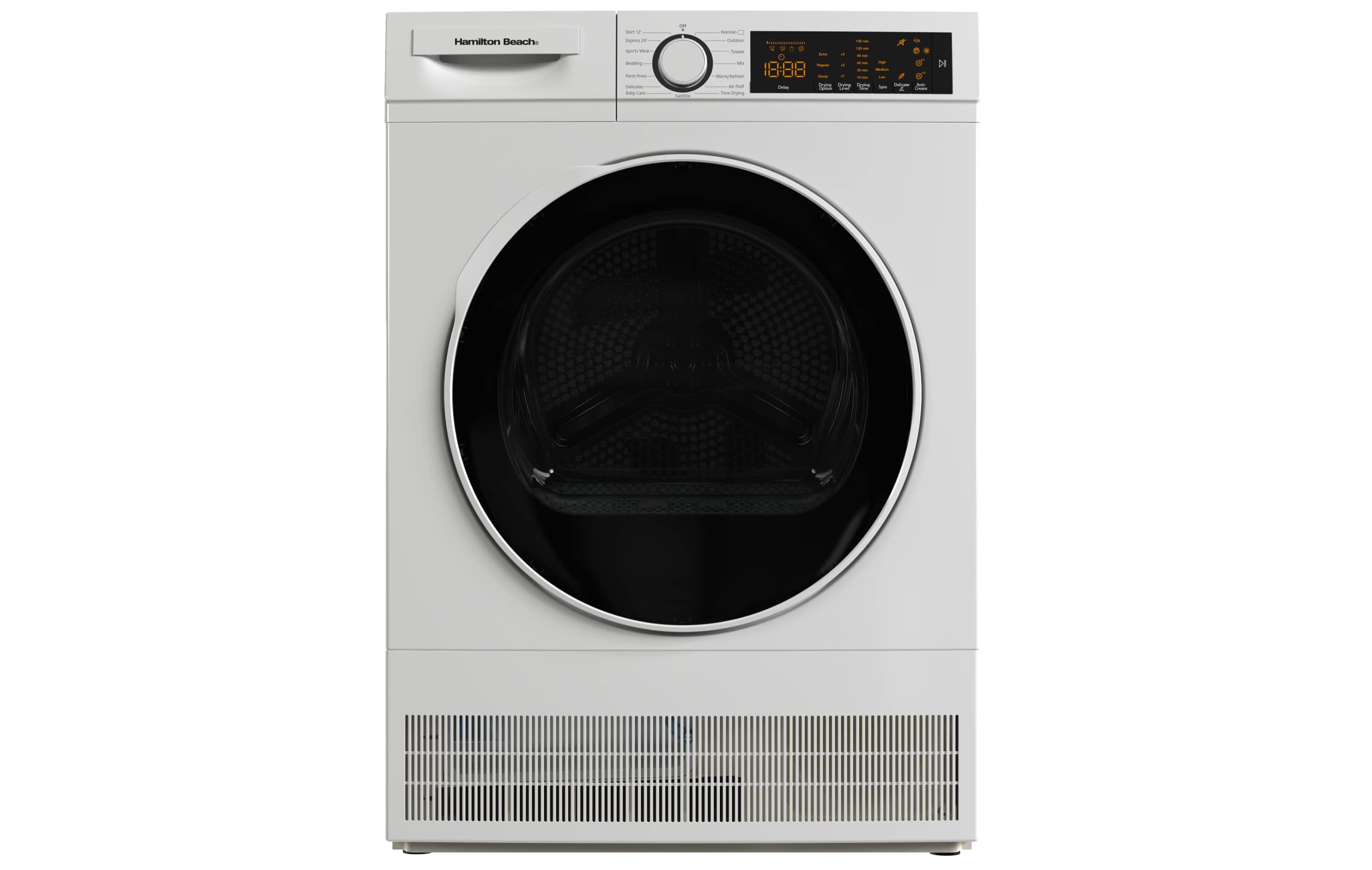 Hamilton Beach Fullsize 2.2 cu ft Front Load Washer and 4 cu ft Dryer Combo - 24” Wide - includes Stacking Kit and Drawer