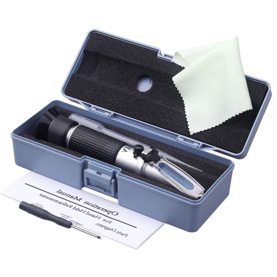 Antifreeze Refractometer, 3-in-1 Antifreeze Coolant Tester for Checking Freezing Point, Concentration of Ethylene Glycol Propylene Glycol Based Automobile Antifreeze Coolant Condition