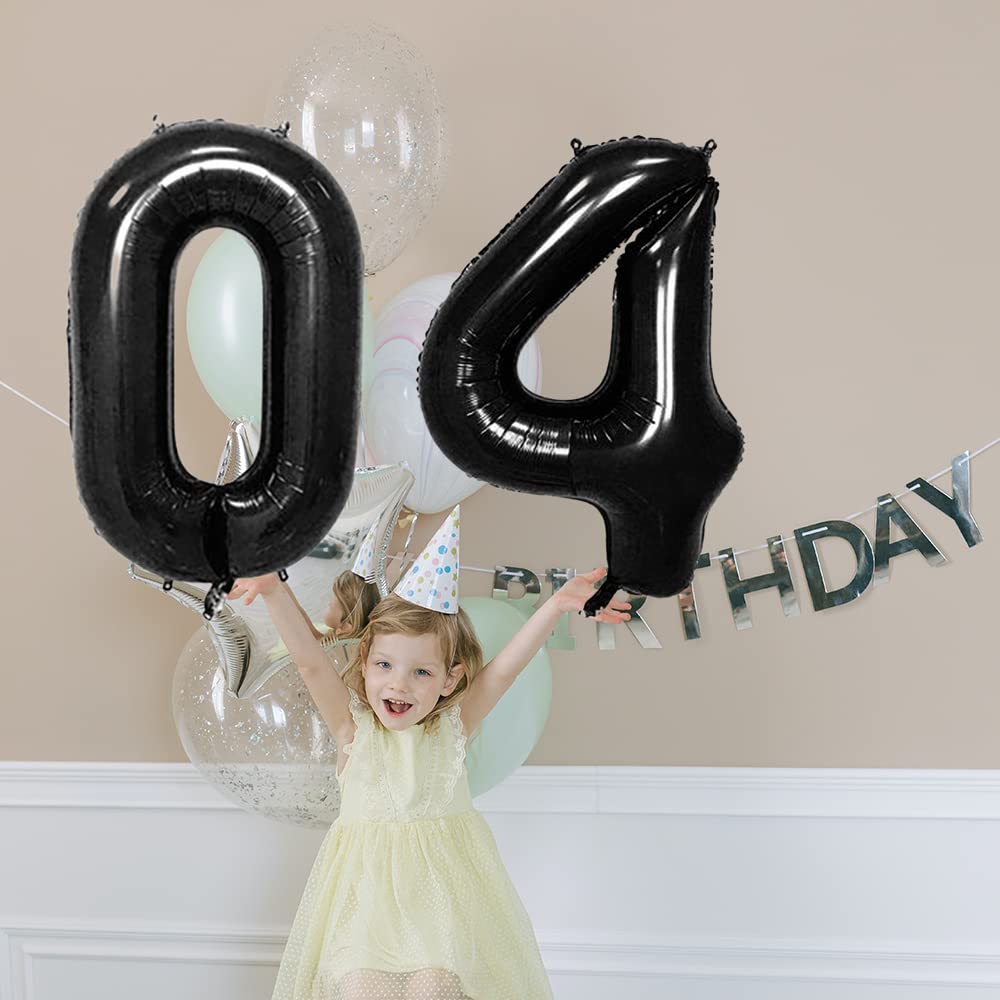 XLOOD Number 30 Balloons 32 inch Digital Balloon Alphabet 30 Birthday Balloons Digit 30 Helium Balloons Big Balloons for Birthday Party Supplies Wedding Bachelorette Bridal Shower, Black Number 30th