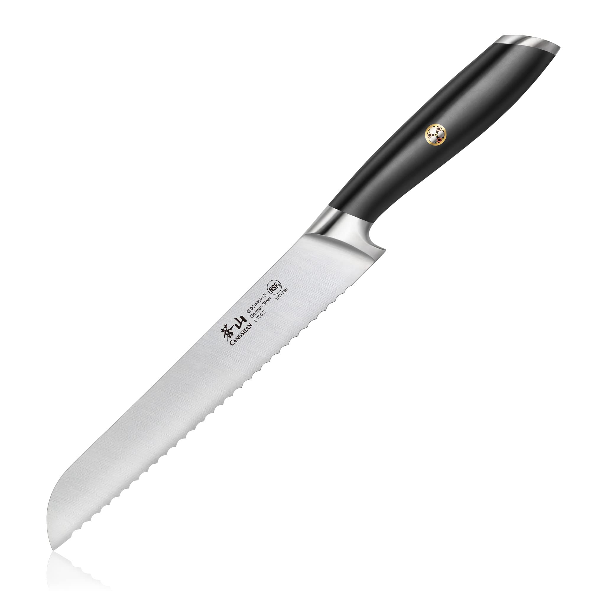 Cangshan L Series 8-Inch Bread Knife, German Steel Forged, 1027365