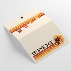 M Market On Mainstreet Bicycle/Cycling Thank You Cards w/Envelopes, 25 Count, Made in U.S.A.