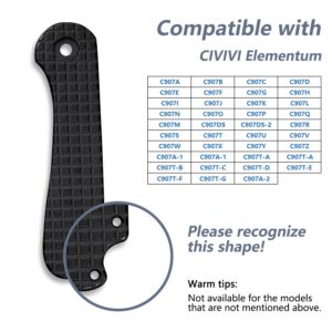 CIVIVI Elementum 6AL4V Titanium Handle Scales Compatible with Elementum C907 Pocket Knife C18062AD-1