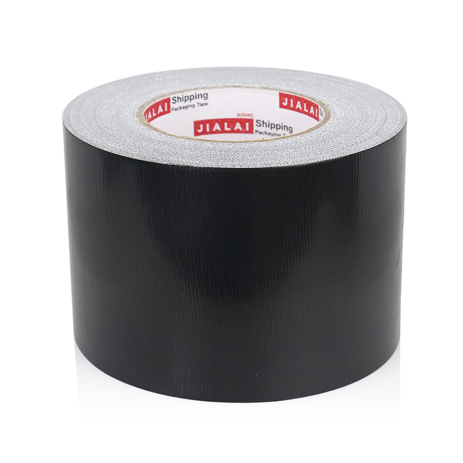 JIALAI HOME 4 Inches Duct Tape Black, Industrial Grade 4 inches x 55 Yards (164 ft), 9 Mil Heavy-Duty, Waterproof, Flexible, No Residue, UV Resistant for Crafts & Home Improvement