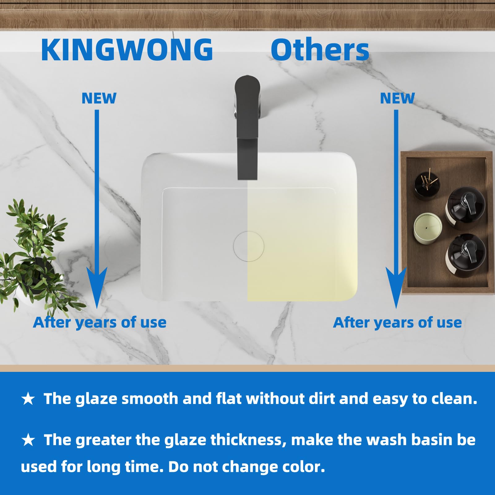 KINGWONG Small Undermount Bathroom Sinks Rectangular 16 Inch Bathroom Vanity Sink White Porcelain Vessel Sink Cabinet 15.75" x 11.82" Ceramic Wash Basin Sink With Overflow Tiny Lavamanos Para Baños