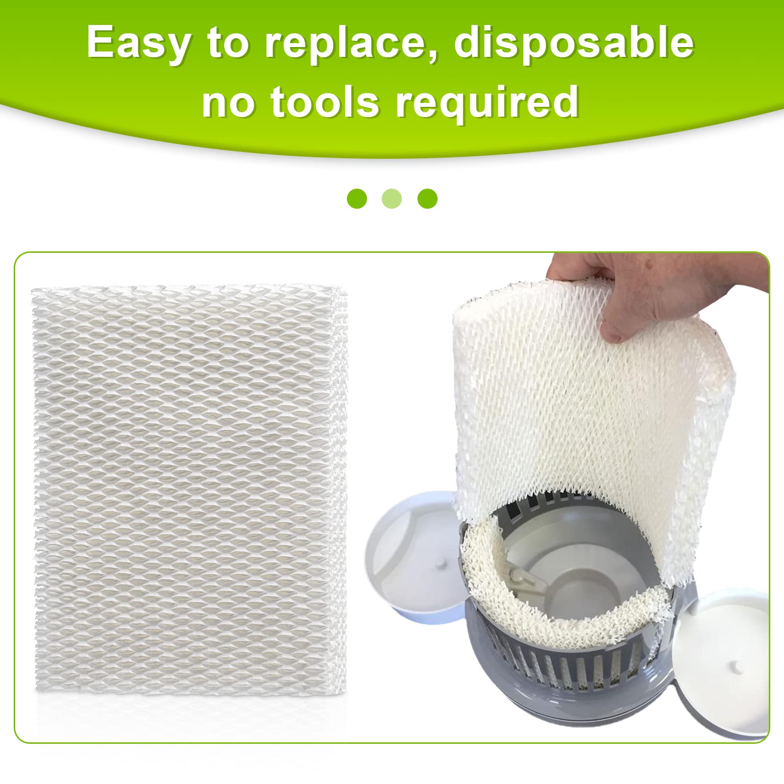 MD1-0034 Humidifier Replacement Filters Wick -Compatible with Vornado Evaporative Humidifier Filter Model:Evap40,Evap2,Ev100, Ev200,Evdc300,Evdc500,Evdc505 (2 Pack)