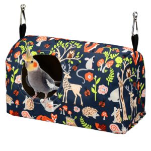 shurung parrot cockatiel warm house bird nest bed winter hanging hammock birds sleeping bed parrot hideway bed polyester fabric for parrot parakeet cockatiels budgies lovebird african grey (s)