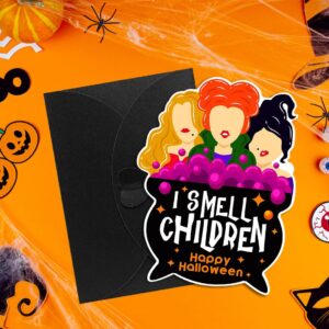 SICOHOME Halloween Party Invitations - 12pcs 5"x7" Halloween Birthday Invitations with Envelopes for Kids Adult Baby Shower Halloween Greeting Cards Hocus Pocus Invitations Party Favors Supplies