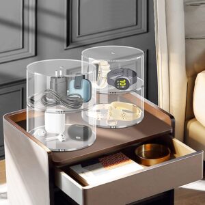 Acrylic Belt Organizer for Closet - 4 Compartments Transparent Storage Holder | Display Case for Makeup, Jewelry, Watches, Bow Tie, & Bracelets | Multipurpose Clear Containers & Versatile Design