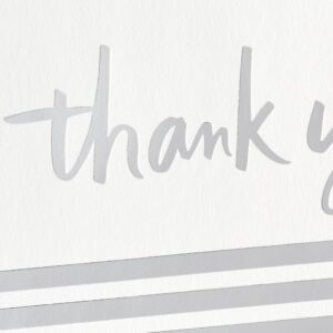 Hallmark Pack of Thank You Cards, Silver Foil (20 Thank You Notes with Envelopes)