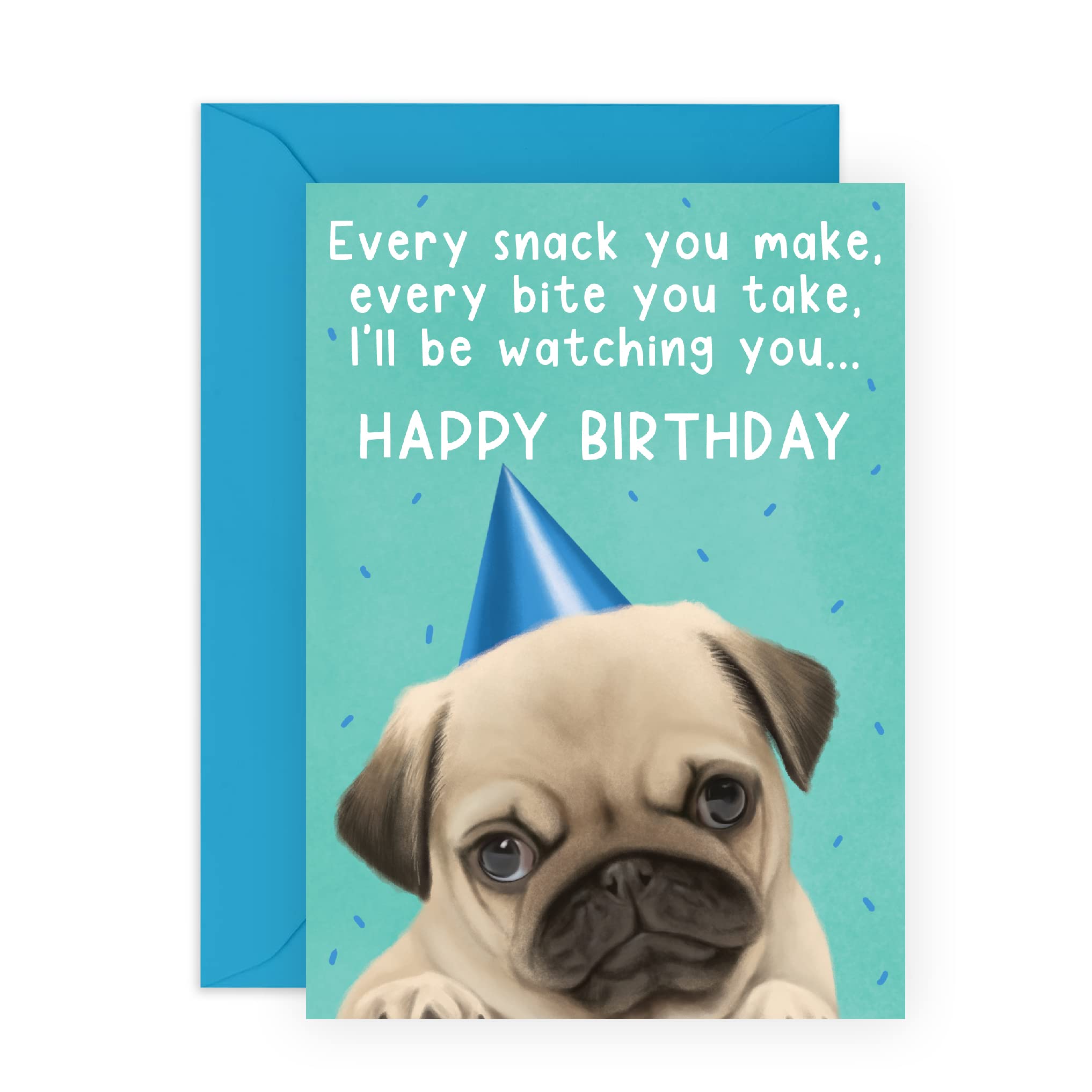 CENTRAL 23 Dog Birthday Card - Funny Pug Greeting Card - From the Dog to Fur Parents, Dog Dad Mom- Pet Owner - Vegan Ink - Comes With Stickers - Made In UK