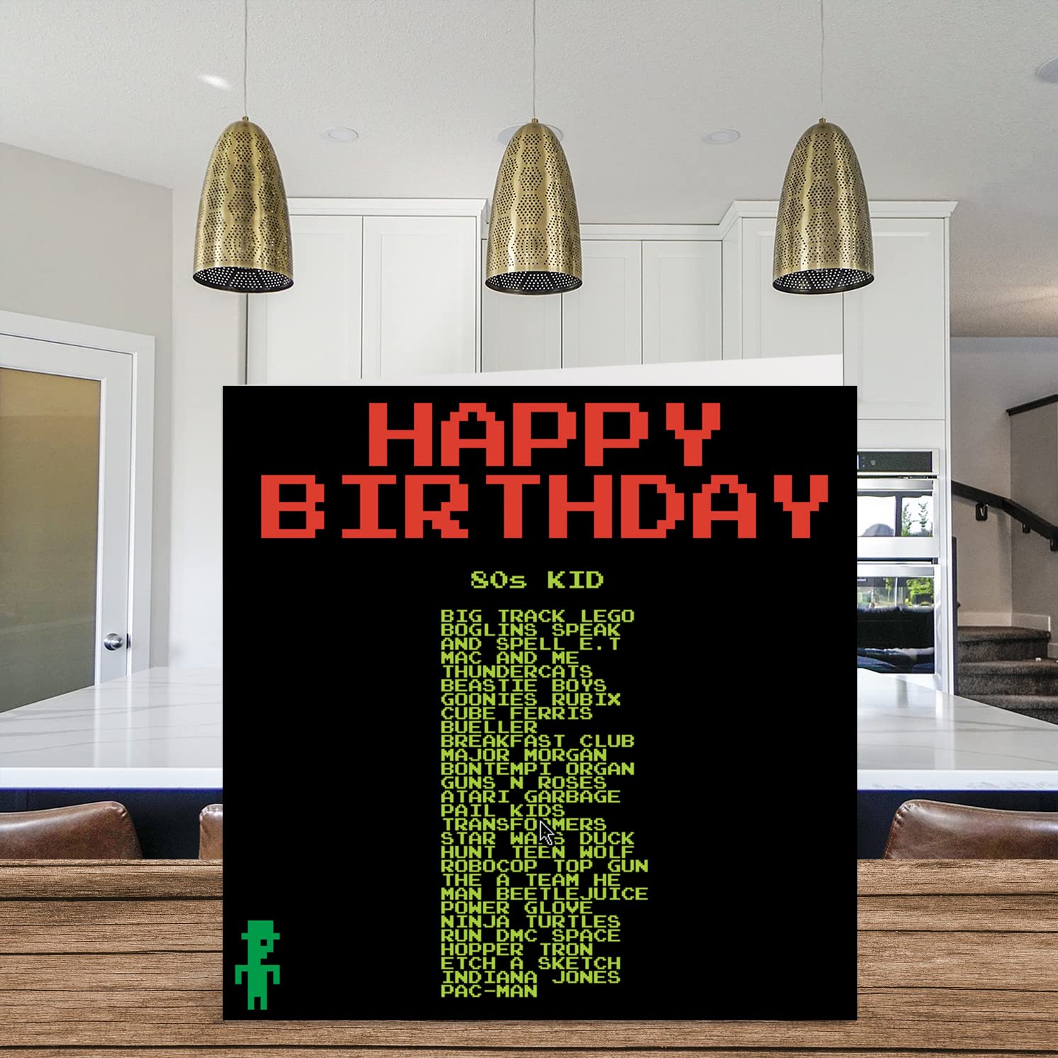 Retro Birthday Cards for Men Women Him Her - 80's Kid - Eighties Happy Birthday Card for Brother Sister Son Daughter Aunt Uncle Mom Dad Papa Pops Friend, 5.7 x 5.7 Inch Fun 40th Bday Greeting Cards