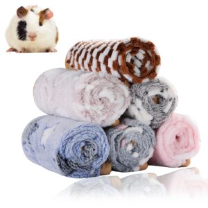 grddaef guinea pig fleece blankets 6 pieces waterproof & washable small animal cage liners sleep mat bedding pad for hamster chinchilla rabbit hedgehog (s-7.9 x 7.9 inch)