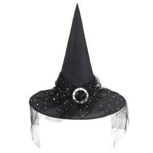 zando kids witch hat for women girls halloween witches hat for decoration witch hat for halloween party hanging witch hats outdoor lace witch hat for girl black witch hat one size