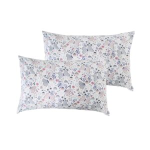 colorful butterfly kids' pillowcases, 2 pack cotton toddler pillow cover soft pillow shams, travel pillow cases with envelope closure for bedding, standard 20" x 30" pillowcase