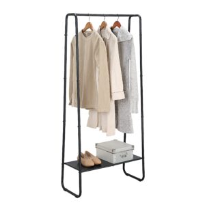 sunnypoint freestanding clothes garment rack, organizer closet (blk)