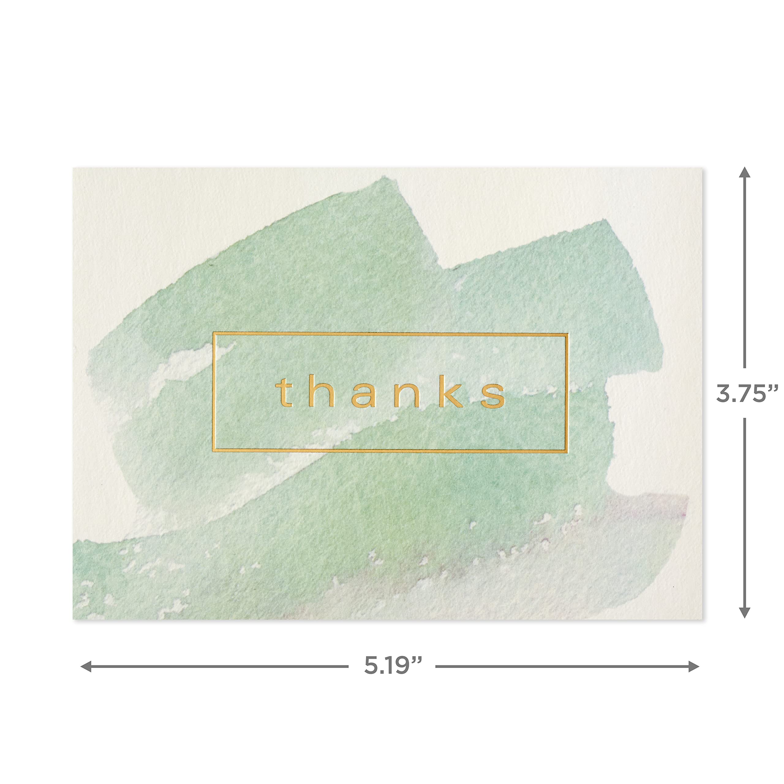 Hallmark Thank You Cards Assortment, Watercolor Greenery (50 Thank You Notes and Envelopes)