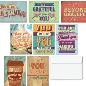 24 welcome cards for employees - employee appreciation cards with envelopes - uniquely designed employee appreciations gifts to show your gratitude - you are awesome cards that make a difference