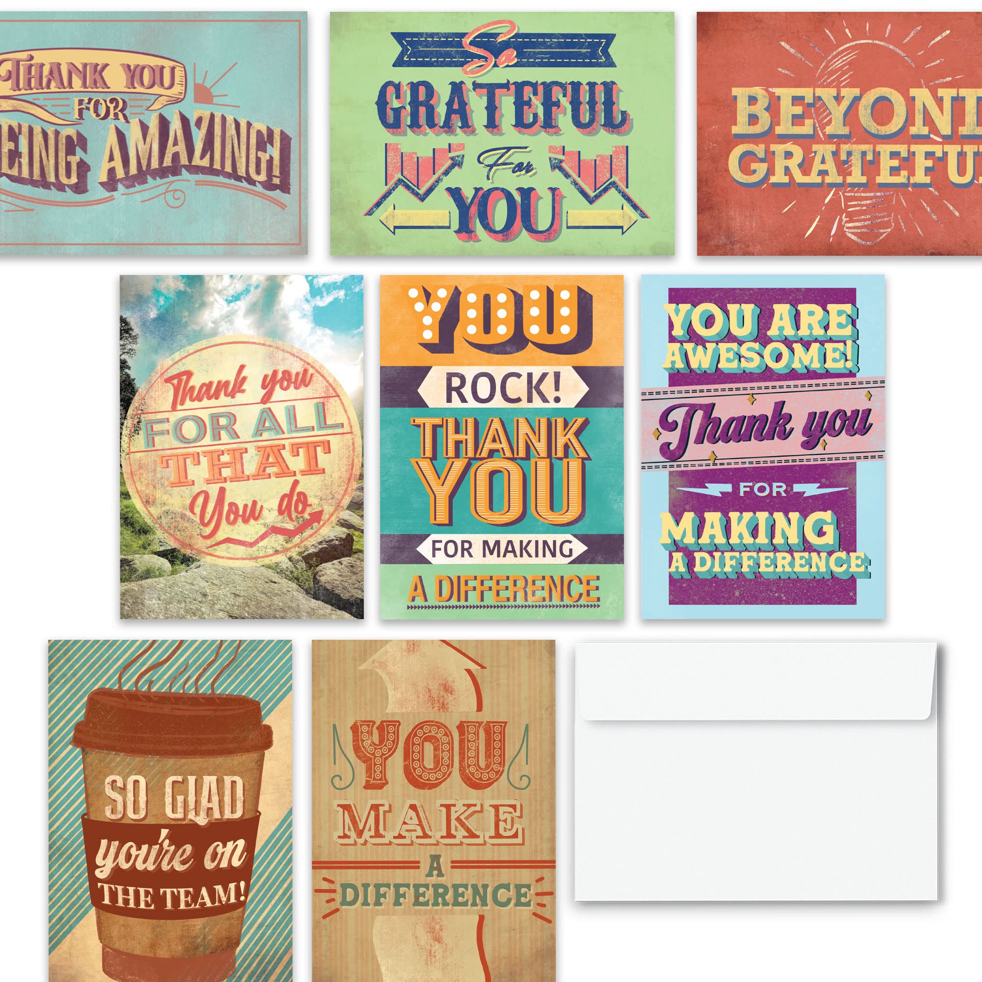 24 Welcome Cards for Employees - Employee Appreciation Cards with Envelopes - Uniquely Designed Employee Appreciations Gifts to Show Your Gratitude - You Are Awesome Cards That Make A Difference