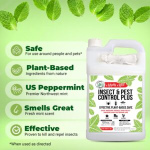 Mighty Mint Insect & Pest Control Plus – Natural Mint Oil Insect Killer Spray, 1 Gallon