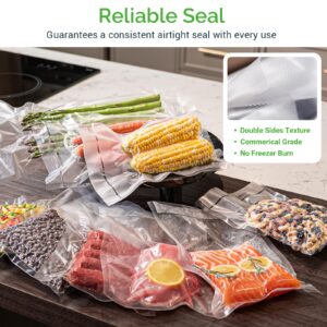 GERYON Vacuum Sealer Machine Black and 2 Pack Vacuum Sealer Bag 8x16ft Rolls