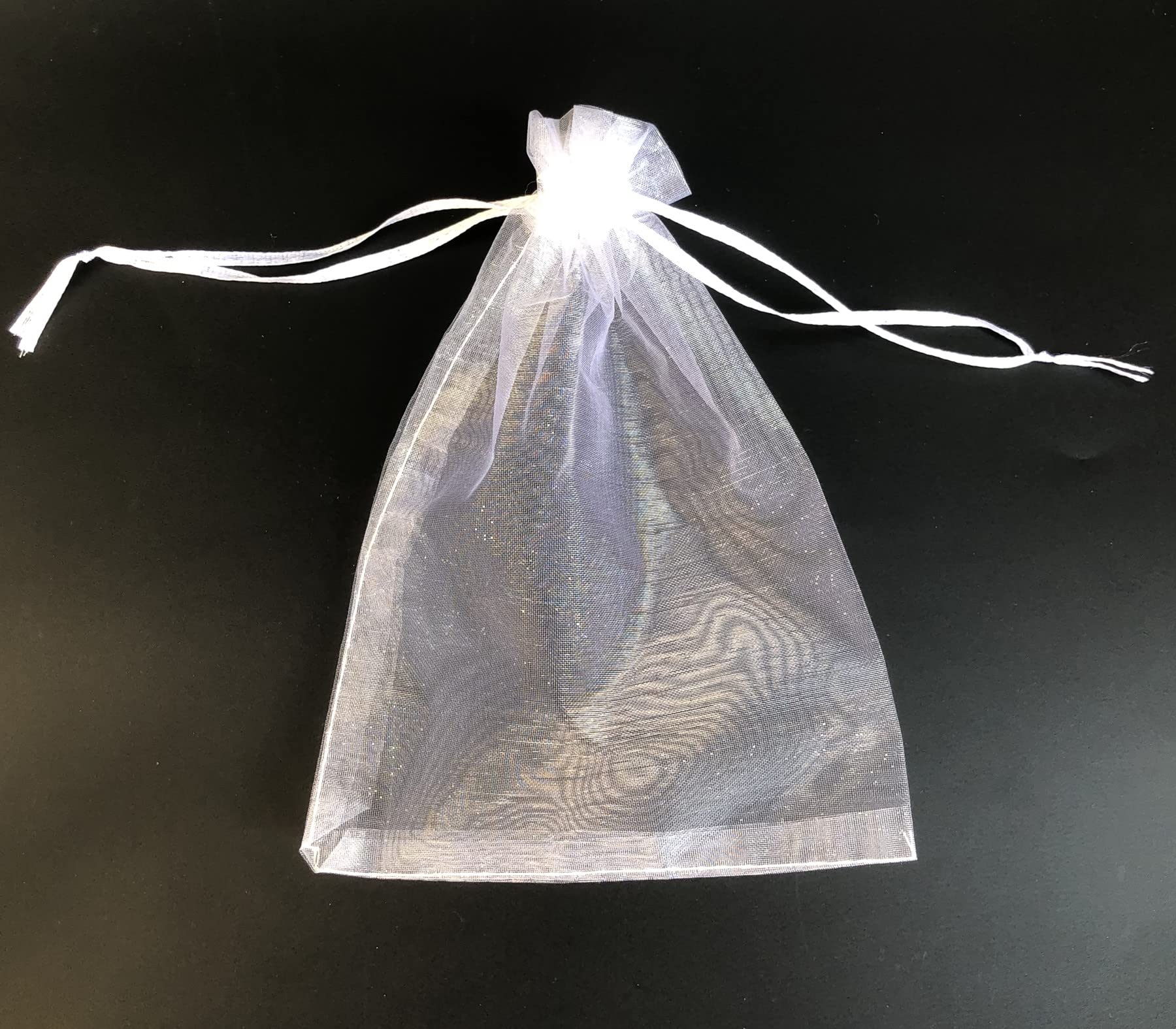 100 Pieces of 8X12Inches White Large Sheer Organza Bags Party Gift Wedding with Drawstrings Sachet Festivals Makeup Bags