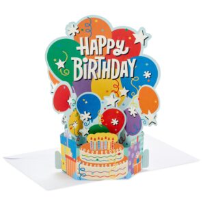 hallmark paper wonder pack of pop up birthday cards, balloons and cake (8 3d cards and envelopes)