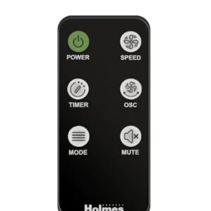 HOLMES 42" Digital Tower Fan, ClearRead Display, 90° Oscillation, 5 Speeds, 4 Modes, 8-Hour Timer, Home, Bedroom or Office, Remote Control, Matte Black