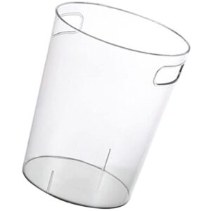 office decor home trash container clear small trash can wastebasket plastic garbage bucket container bin for bathroom kitchen office bedroom 16.5cm waste container large storage bins