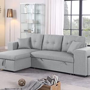 Devion Furniture Sue Sofabed, Light Gray