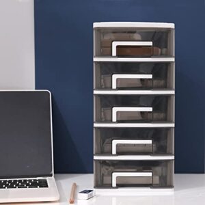 5 Drawer Plastic Storage, Small Plastic Storage Bins with Drawers, Desktop Storage Drawers Clear Drawers Storage Box for Home (31.4 * 21.1 * 15.2CM)