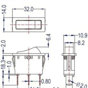 Rocker Switch 23EF010GAA ON/Off for Twin Star Fireplaces 23EF003GAA 23E05-0530