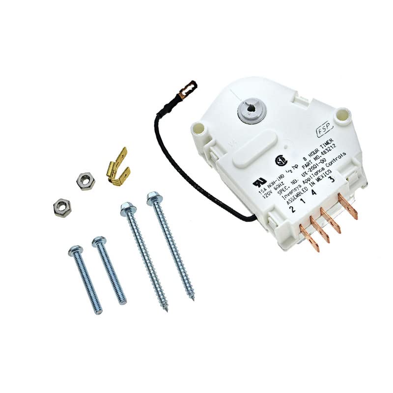 (BL) New W10822278 Refrigerator Defrost Timer Control for WP 483212 4339856, 945486, 1127570 fits Many Other Models