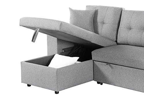 Devion Furniture Sue Sofabed, Light Gray